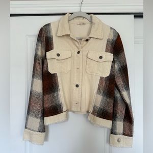 Plaid and Corduroy Mystree Jacket NWOT